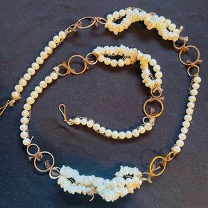 Melissa Joy Manning Pearl and gold necklace